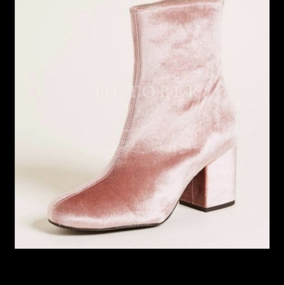 NWOB Free People Cecile Velvet Boots - Picture 8 of 13